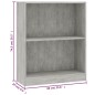 vidaXL Estantería de madera contrachapada gris hormigón 60x24x74,5 cm vidaXL Estantería de madera contrachapada gris hormigón 60x24x74,5 cm