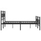 vidaXL Estructura de cama con cabecero y pie metal negro 120x190 cm