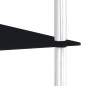 vidaXL Estantería de 2 niveles vidrio templado negro 40x40x47cm vidaXL Estantería de 2 niveles vidrio templado negro 40x40x47cm