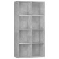 vidaXL Estantería/Aparador madera contrachapada gris 66x30x130 cm vidaXL Estantería/Aparador madera contrachapada gris 66x30x130 cm