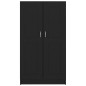 vidaXL Armario de libros madera contrachapada negro 82,5x30,5x150 cm
