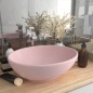 vidaXL Lavabo de lujo ovalado cerámica rosa mate 40x33 cm vidaXL Lavabo de lujo ovalado cerámica rosa mate 40x33 cm