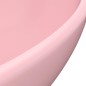 vidaXL Lavabo de lujo ovalado cerámica rosa mate 40x33 cm vidaXL Lavabo de lujo ovalado cerámica rosa mate 40x33 cm