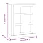vidaXL Estantería 3 niveles Corona Range de pino mexicano 81x29x100 cm