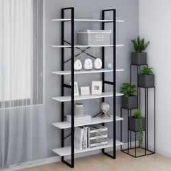vidaXL Armario alto madera contrachapada blanco 100x30x210 cm