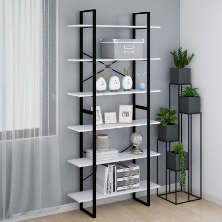 vidaXL Armario alto madera contrachapada blanco 100x30x210 cm