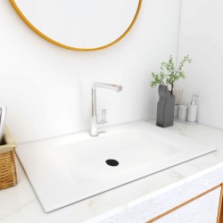 vidaXL Lavabo empotrado SMC blanco 800x460x130 mm
