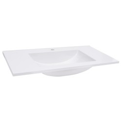 vidaXL Lavabo empotrado SMC blanco 800x460x130 mm