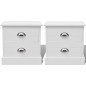 vidaXL Mesita de noche francesa 2 piezas blanco vidaXL Mesita de noche francesa 2 piezas blanco