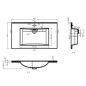 vidaXL Lavabo empotrado SMC blanco 800x460x130 mm vidaXL Lavabo empotrado SMC blanco 800x460x130 mm