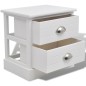 vidaXL Mesita de noche francesa 2 piezas blanco vidaXL Mesita de noche francesa 2 piezas blanco