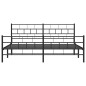 vidaXL Estructura de cama cabecero y pie de cama metal negro 193x203cm vidaXL Estructura de cama cabecero y pie de cama metal negro 193x203cm