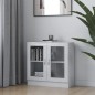 vidaXL Vitrina de madera contrachapada blanco brillo 82,5x30,5x80 cm vidaXL Vitrina de madera contrachapada blanco brillo 82,5x30,5x80 cm