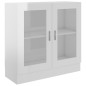 vidaXL Vitrina de madera contrachapada blanco brillo 82,5x30,5x80 cm vidaXL Vitrina de madera contrachapada blanco brillo 82,5x30,5x80 cm