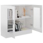 vidaXL Vitrina de madera contrachapada blanco brillo 82,5x30,5x80 cm vidaXL Vitrina de madera contrachapada blanco brillo 82,5x30,5x80 cm