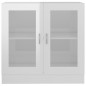 vidaXL Vitrina de madera contrachapada blanco brillo 82,5x30,5x80 cm vidaXL Vitrina de madera contrachapada blanco brillo 82,5x30,5x80 cm