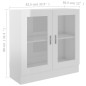 vidaXL Vitrina de madera contrachapada blanco brillo 82,5x30,5x80 cm vidaXL Vitrina de madera contrachapada blanco brillo 82,5x30,5x80 cm