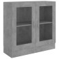 vidaXL Vitrina de madera contrachapada gris hormigón 82,5x30,5x80 cm vidaXL Vitrina de madera contrachapada gris hormigón 82,5x30,5x80 cm