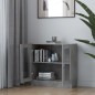 vidaXL Vitrina de madera contrachapada gris hormigón 82,5x30,5x80 cm vidaXL Vitrina de madera contrachapada gris hormigón 82,5x30,5x80 cm