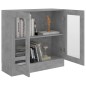vidaXL Vitrina de madera contrachapada gris hormigón 82,5x30,5x80 cm vidaXL Vitrina de madera contrachapada gris hormigón 82,5x30,5x80 cm