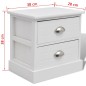 vidaXL Mesita de noche francesa 2 piezas blanco vidaXL Mesita de noche francesa 2 piezas blanco