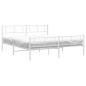 vidaXL Estructura cama metal con cabecero y pie cama blanco 183x213 cm