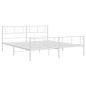 vidaXL Estructura cama metal con cabecero y pie cama blanco 183x213 cm