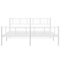 vidaXL Estructura cama metal con cabecero y pie cama blanco 183x213 cm