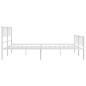 vidaXL Estructura cama metal con cabecero y pie cama blanco 183x213 cm
