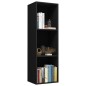 vidaXL Estantería libros/mueble TV contrachapada negro 36x30x114 cm vidaXL Estantería libros/mueble TV contrachapada negro 36x30x114 cm