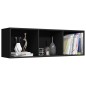 vidaXL Estantería libros/mueble TV contrachapada negro 36x30x114 cm vidaXL Estantería libros/mueble TV contrachapada negro 36x30x114 cm
