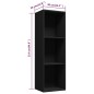 vidaXL Estantería libros/mueble TV contrachapada negro 36x30x114 cm vidaXL Estantería libros/mueble TV contrachapada negro 36x30x114 cm