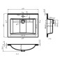 vidaXL Lavabo empotrado SMC blanco 600x460x130 mm vidaXL Lavabo empotrado SMC blanco 600x460x130 mm