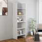 vidaXL Estantería madera contrachapada blanco brillante 60x35x180 cm vidaXL Estantería madera contrachapada blanco brillante 60x35x180 cm