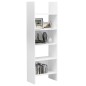 vidaXL Estantería madera contrachapada blanco brillante 60x35x180 cm vidaXL Estantería madera contrachapada blanco brillante 60x35x180 cm