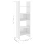 vidaXL Estantería madera contrachapada blanco brillante 60x35x180 cm vidaXL Estantería madera contrachapada blanco brillante 60x35x180 cm