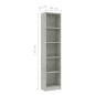 vidaXL Estantería de 5 niveles contrachapada gris hormigón 40x24x175cm vidaXL Estantería de 5 niveles contrachapada gris hormigón 40x24x175cm