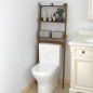 vidaXL Estante de baño madera maciza pino marrón miel 63,5x32x179 cm vidaXL Estante de baño madera maciza pino marrón miel 63,5x32x179 cm