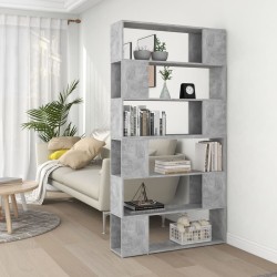 vidaXL Estantería divisor de espacios gris hormigón 100x24x188 cm