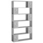 vidaXL Estantería divisor de espacios gris hormigón 100x24x188 cm vidaXL Estantería divisor de espacios gris hormigón 100x24x188 cm