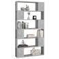 vidaXL Estantería divisor de espacios gris hormigón 100x24x188 cm vidaXL Estantería divisor de espacios gris hormigón 100x24x188 cm