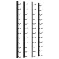 vidaXL Botelleros de pared para 12 botellas hierro negro 2 unidades vidaXL Botelleros de pared para 12 botellas hierro negro 2 unidades