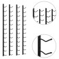 vidaXL Botelleros de pared para 12 botellas hierro negro 2 unidades vidaXL Botelleros de pared para 12 botellas hierro negro 2 unidades