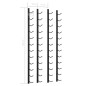 vidaXL Botelleros de pared para 12 botellas hierro negro 2 unidades vidaXL Botelleros de pared para 12 botellas hierro negro 2 unidades