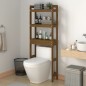 vidaXL Estante de baño madera maciza de pino marrón miel 63x26x171 cm vidaXL Estante de baño madera maciza de pino marrón miel 63x26x171 cm