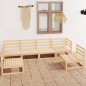 vidaXL Juego de muebles de jardín 6 piezas madera maciza de pino vidaXL Juego de muebles de jardín 6 piezas madera maciza de pino