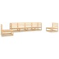 vidaXL Juego de muebles de jardín 6 piezas madera maciza de pino vidaXL Juego de muebles de jardín 6 piezas madera maciza de pino