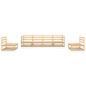 vidaXL Juego de muebles de jardín 6 piezas madera maciza de pino vidaXL Juego de muebles de jardín 6 piezas madera maciza de pino