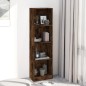 vidaXL Estantería 4 niveles madera roble ahumado 40x24x143 cm vidaXL Estantería 4 niveles madera roble ahumado 40x24x143 cm