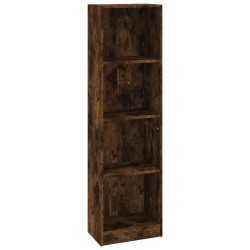 vidaXL Estantería 4 niveles madera roble ahumado 40x24x143 cm